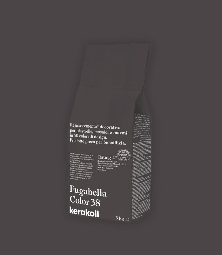 Kerakoll Fugabella Color Grout 38 Fig Black 3Kg