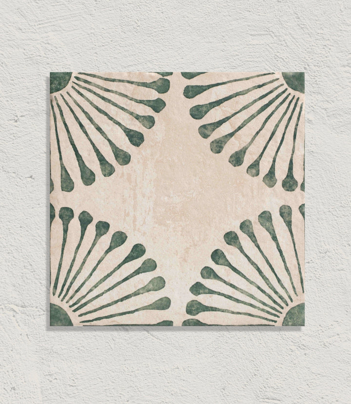 Curated Havana Nights Fan Green 20cm x 20cm