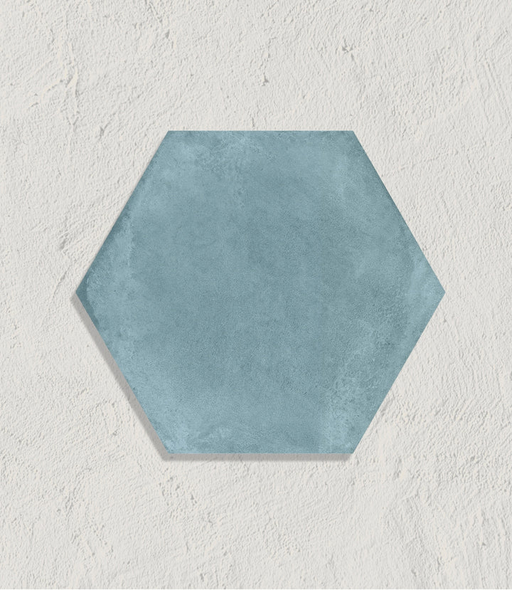 Curated Muted Hexagon Aqua 16cm x 14cm