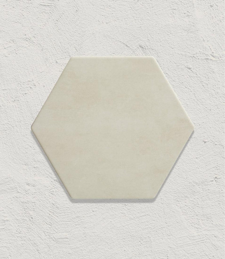 Curated Soft White Hexagon 24.5cm x 21.5cm