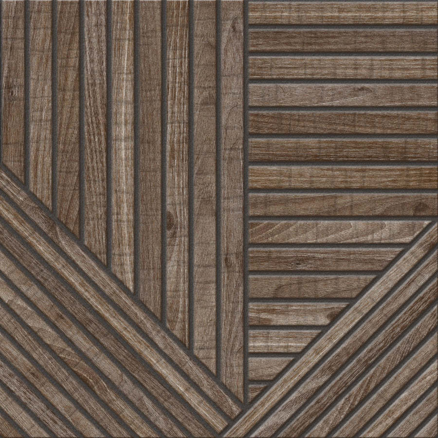 Contemporary Parquet Walnut 44cm x 44cm – Baked Tiles