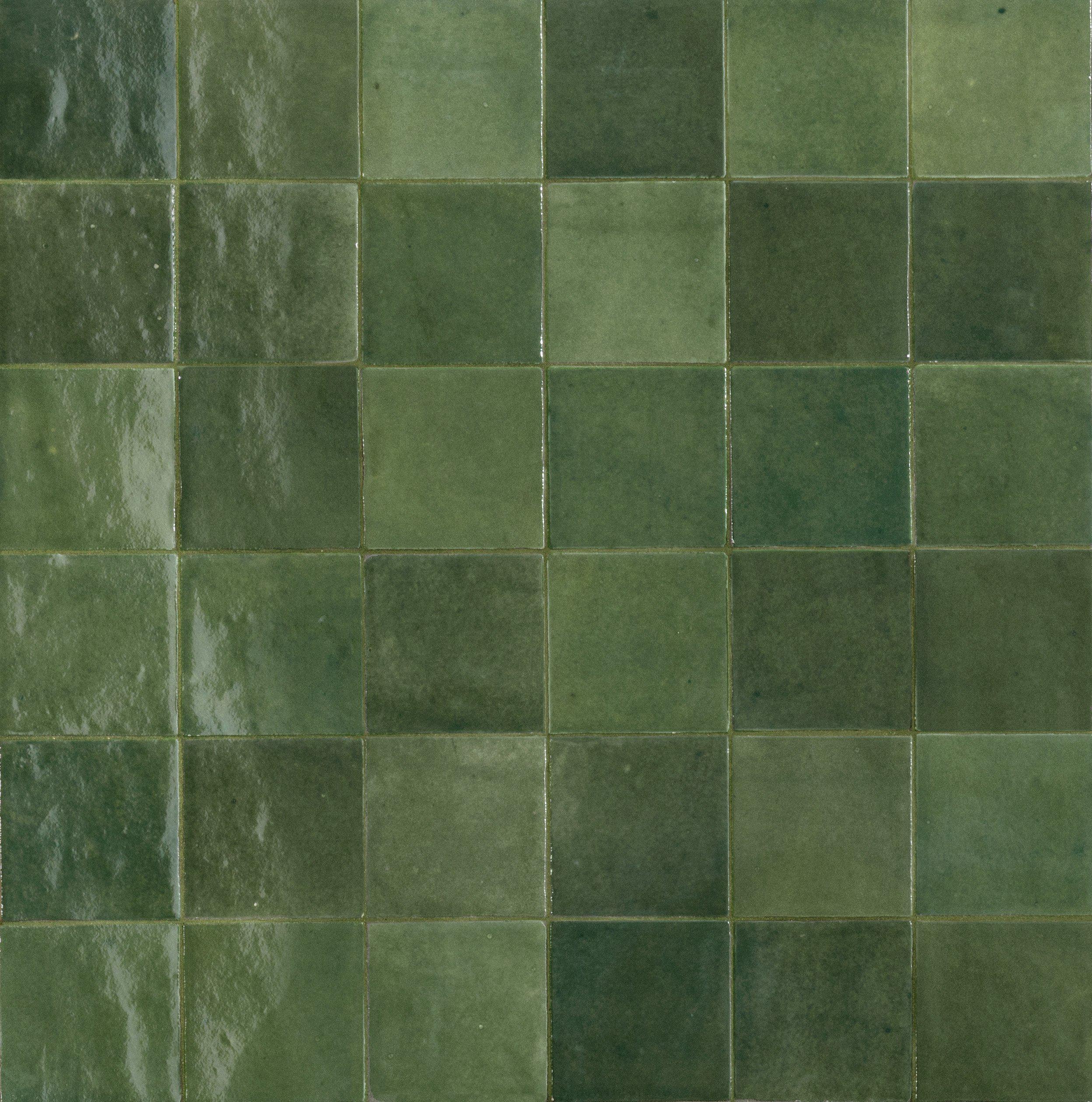 Journeyman Green Zellige Tiles 10cmx10cm | Zellige Tile Green – Baked Tiles