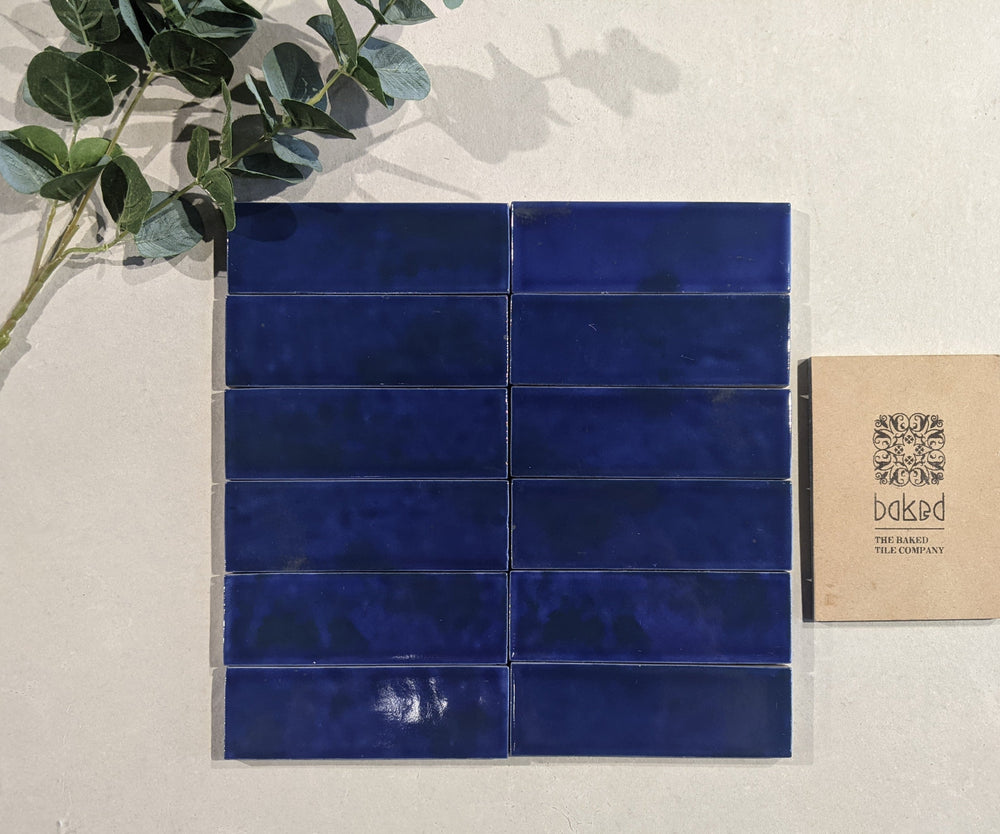 Marrakesh Brick Blue Gloss 5cm x 15cm